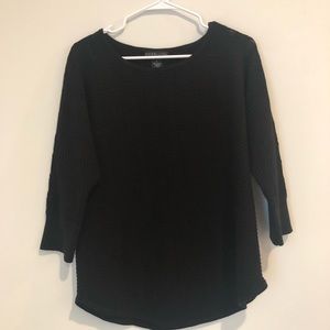 Design History Women’s XL Black Short Sleeve Sweater